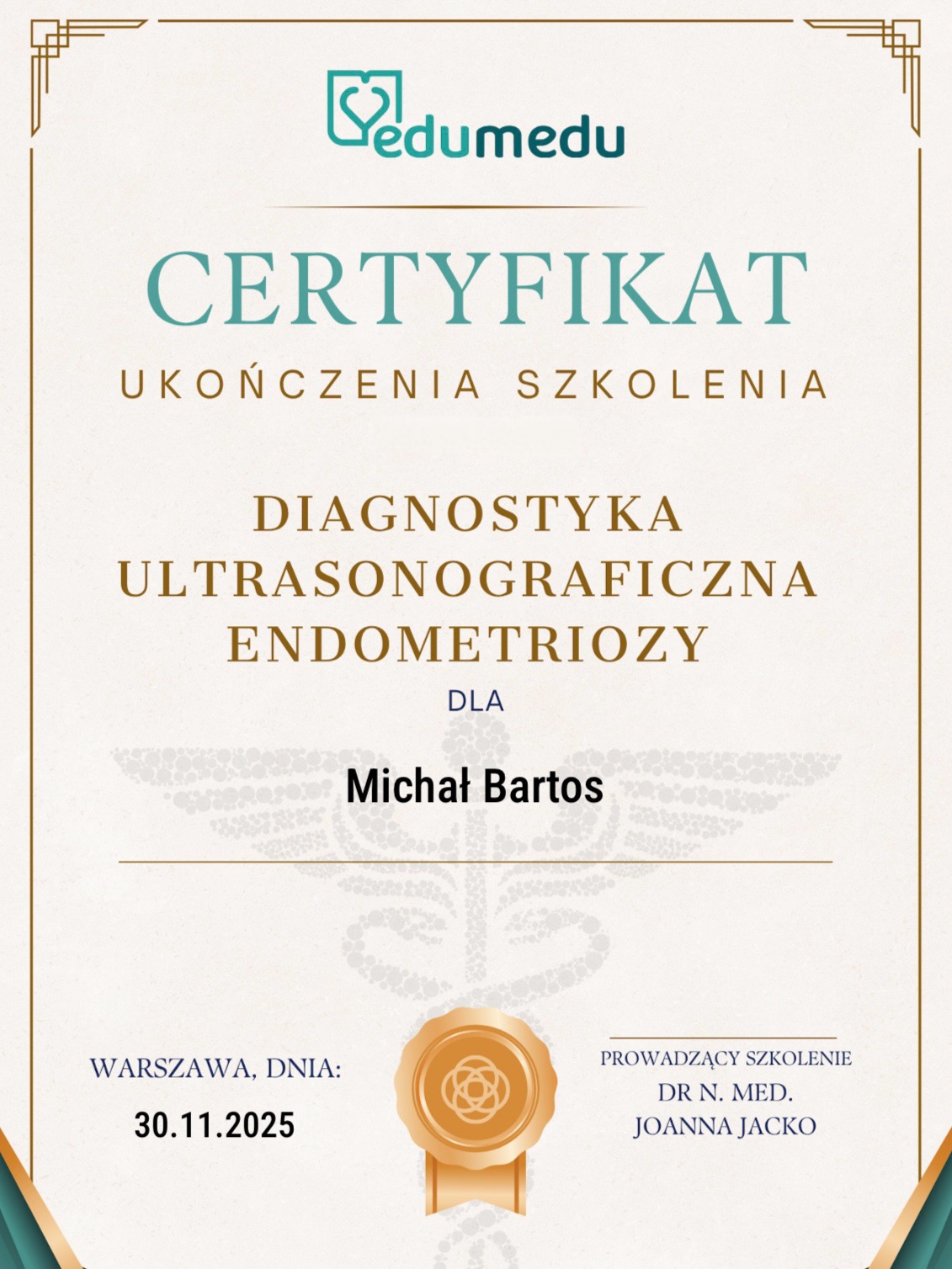 Certyfikat Endometrioza